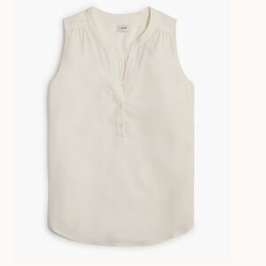 NWT J. Crew Top Womens Sleeveless V-neck popover top size Large